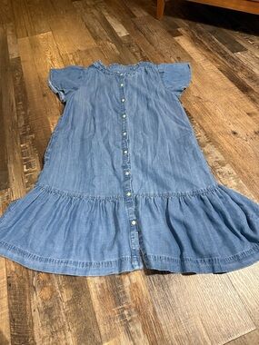 Blue Chambray Button-Down Dress